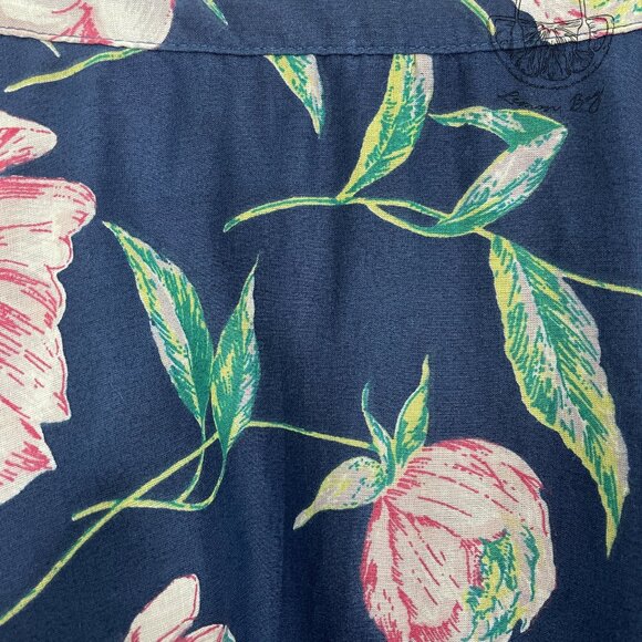 French Connection / Midi Pleated Skirt / Color Dark Blue Floral / Size XS - Picture 6 of 6